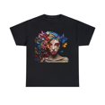 thumbnail image 1 of Unisex Heavy Cotton T-Shirt Rainbow Draw Beautiful Woman 004, 1 of 4