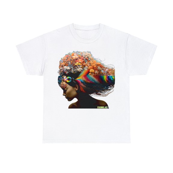 Unisex Heavy Cotton T-Shirt Rainbow Drawn Female