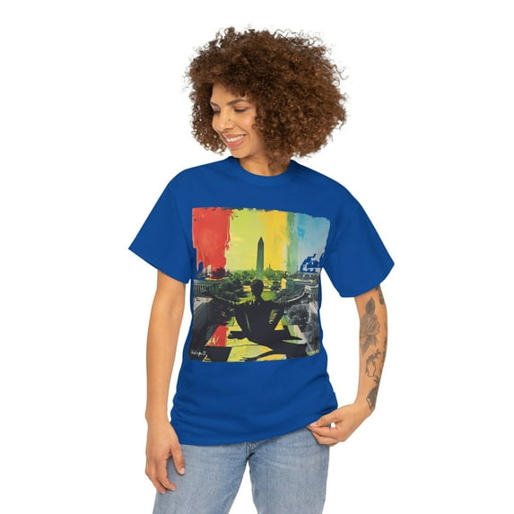 Unisex Heavy Cotton TShirt Abe Lincoln Arms Open Washington DC 011