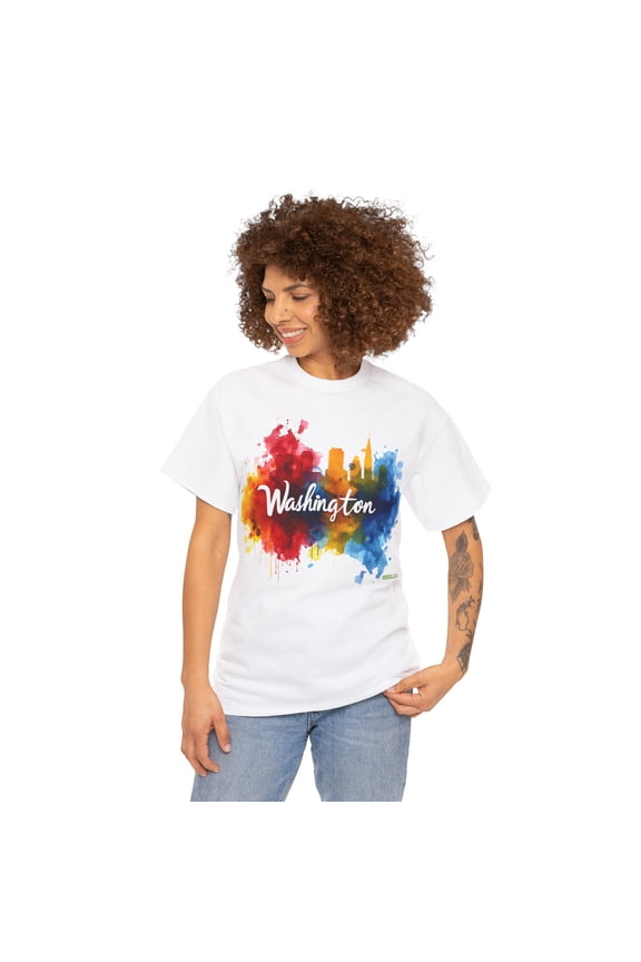 Unisex Heavy Cotton TShirt Washington DC 002