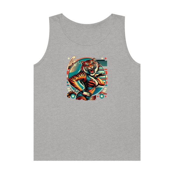 Unisex Heavy Cotton Tank Top Tiger Pop Art