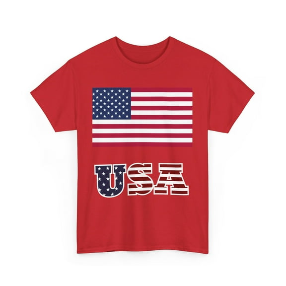 USA Flag-Unisex Heavy Cotton Tee