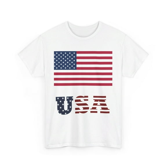 USA Flag-Unisex Heavy Cotton Tee