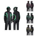 thumbnail image 1 of Unisex Heavy Duty Waterproof Rain Suit Hooded Rain Jacket and Pants Set for Outdoor Work, Hiking, Camping & Travel, 1 of 5