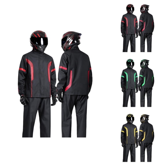 Unisex Heavy Duty Waterproof Rain Suit Hooded Rain Jacket and Pants Set for Outdoor Work, Hiking, Camping & Travel