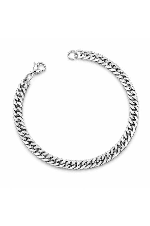 Unisex Heavy Tight Link Cuban Chain Bracelet - Waterproof Non-Tarnish Titanium Steel Wristband, Hypoallergenic Smooth Geometric Curb Jewelry for Streetwear and Everyday Layering