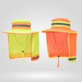 thumbnail image 1 of Unisex High Visibility Reflective Work Safety Sun Hat with Neck Flap Wide Brim Boonie UV Protection Bucket Cap, 1 of 6