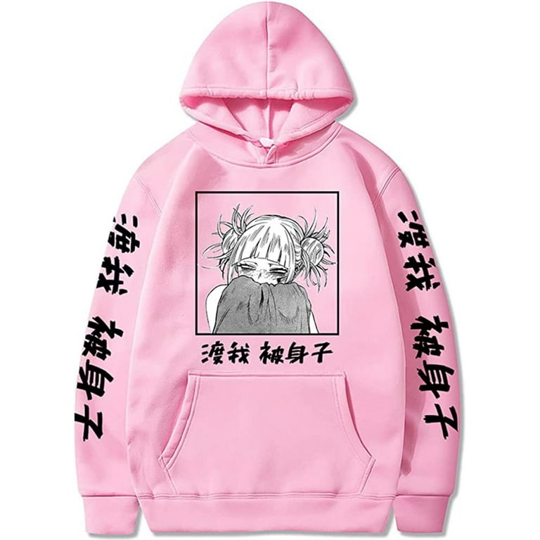 Unisex Himiko Toga Hoodie MHA Sweatshirts Hooded Pullover Sweater Cosplay Costume Tracksuit Small White 1 s