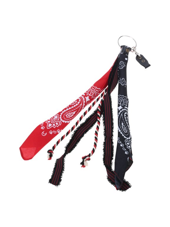 Unisex Hip Hop-Paisley Bandana Kerchief Wallet Chain Rock Punk Ribbon Biker Headscarf Bags Pants Jewelry Metal Keychain