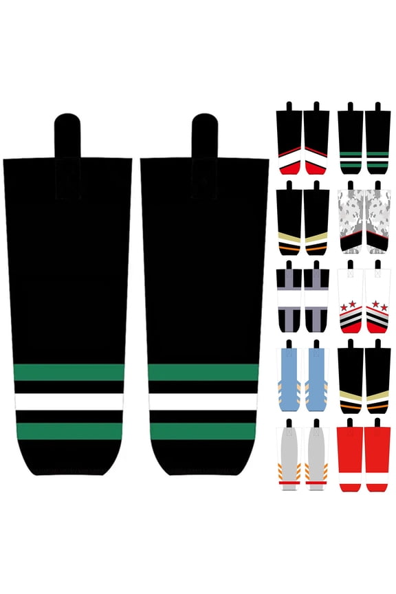 Unisex Hockey Socks For Adults And Youth Fun Ice Hockey Gear Roller Sports Socks Durable Stretchy Fabric Gift Idea For Players Coaches Fans(Multicolor 120)