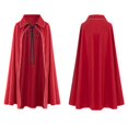 thumbnail image 1 of Unisex Holiday Cloak Cape with Collar Tie Front Long Robe Spooky Wicca Wizard Vampire Costume for Cosplay Dress Up Role Play Themed Party Medieval Accessories, 1 of 5