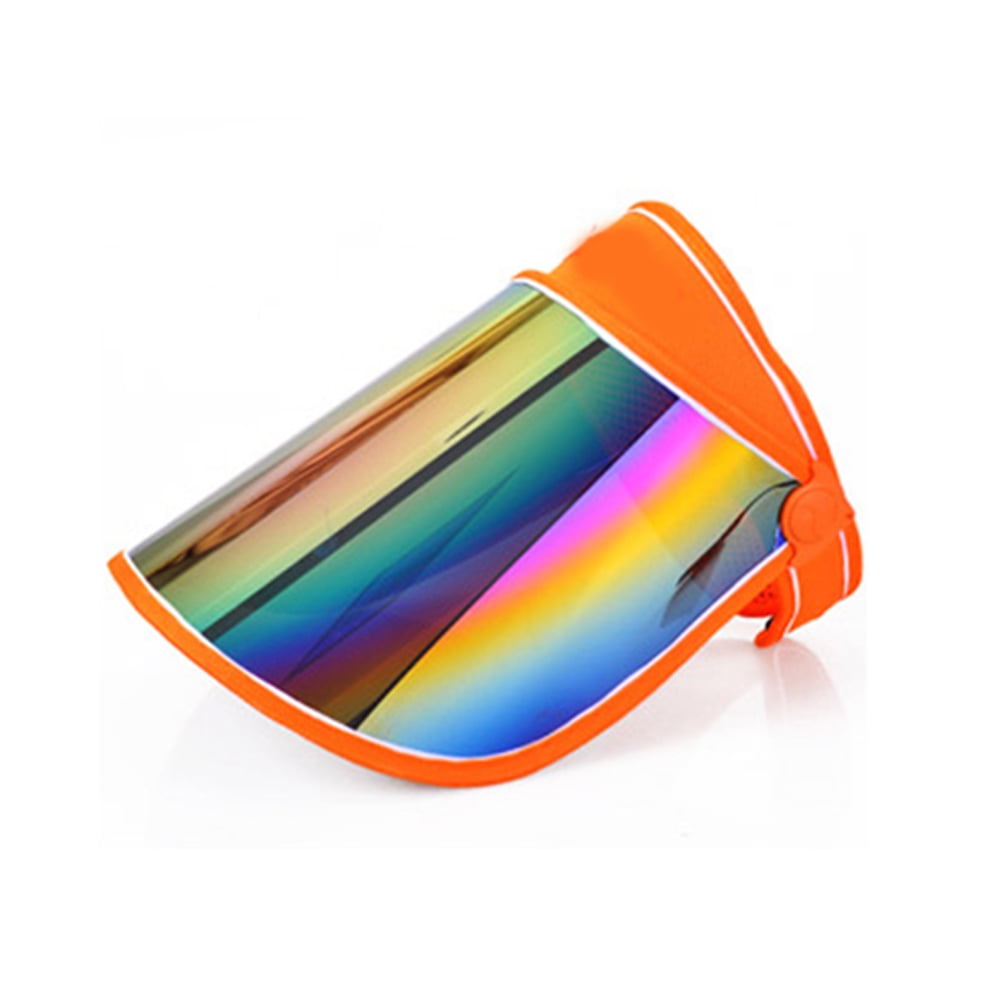 Unisex Hologram Sun Visors Hat UV Protective Hat Cap Wide Brim Thicker