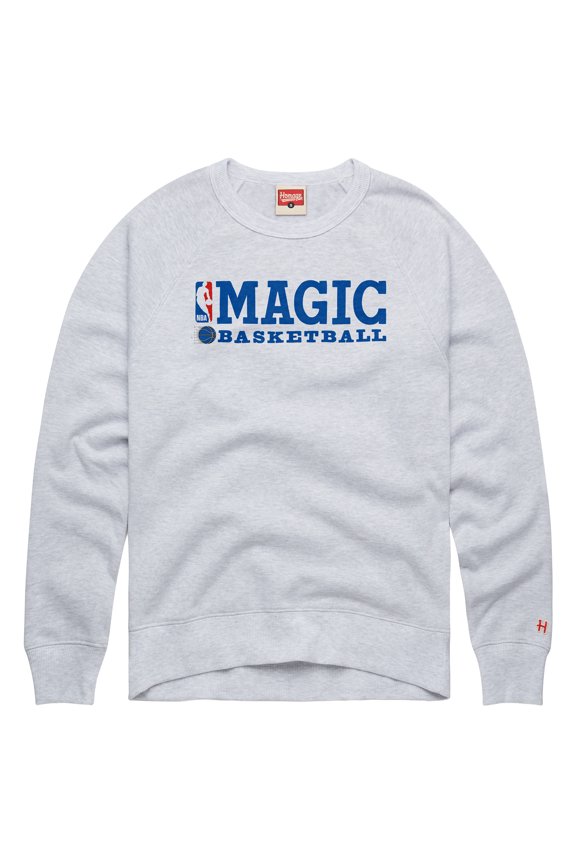 Unisex Homage Ash Orlando Magic Logoman Retro Tri-Blend Raglan Sweatshirt
