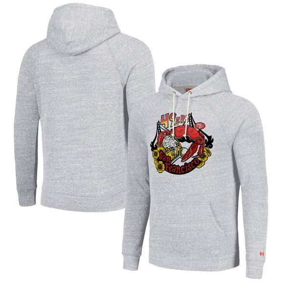 Unisex Homage Ash San Francisco 49ers NFL x Guy Fieri-s Flavortown Tri-Blend Pullover Hoodie