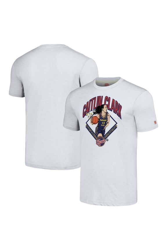 Unisex Homage Caitlin Clark Ash Indiana Fever Tri-Blend T-Shirt