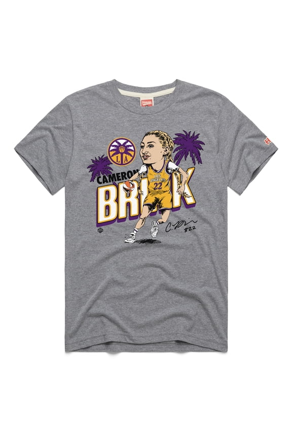 Unisex Homage Cameron Brink Gray Los Angeles Sparks Signature Tri-Blend T-Shirt