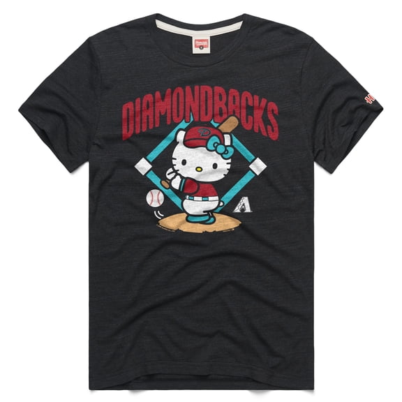 Unisex Homage Charcoal Arizona Diamondbacks Hello Kitty Tri-Blend T-Shirt