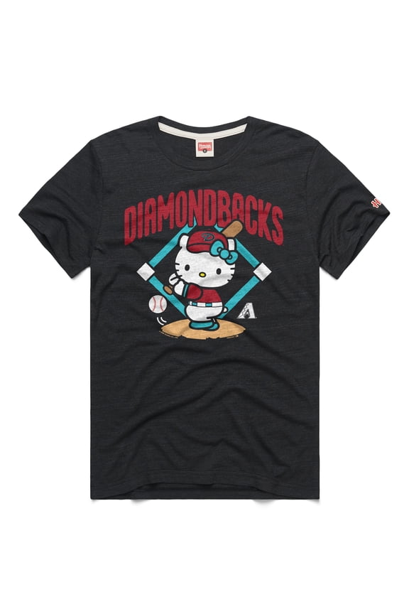 Unisex Homage  Charcoal Arizona Diamondbacks Hello Kitty Tri-Blend T-Shirt