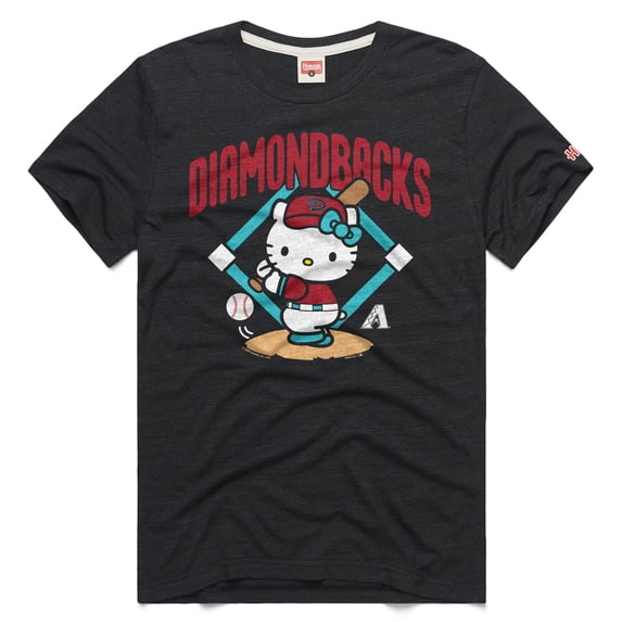 Unisex Homage Charcoal Arizona Diamondbacks Hello Kitty Tri-Blend T-Shirt