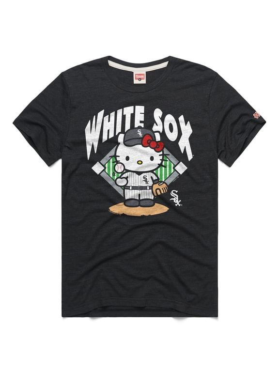 Unisex Homage Charcoal Chicago White Sox Hello Kitty Tri-Blend T-Shirt