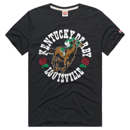 Unisex Homage Charcoal Kentucky Derby Louisville Tri-Blend T-Shirt