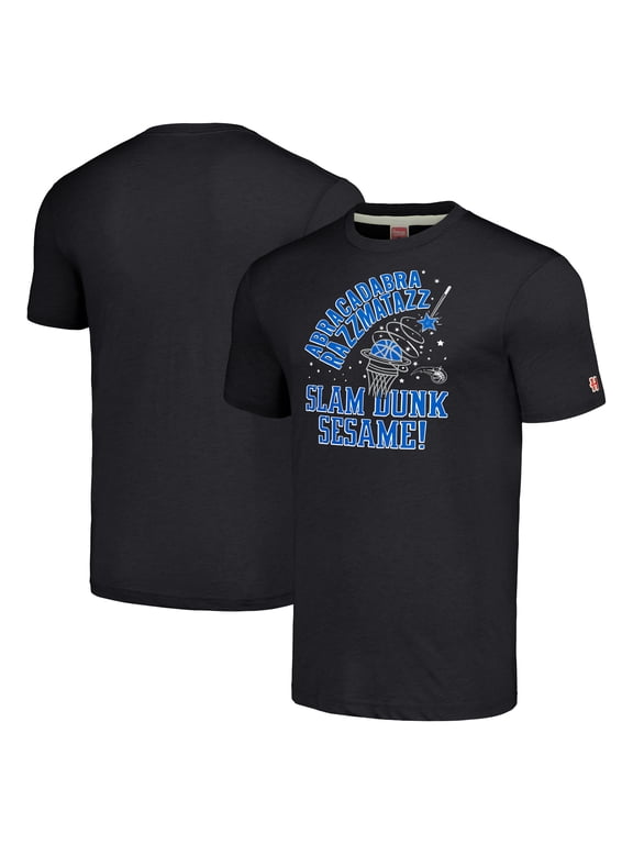 Unisex Homage Charcoal Orlando Magic Slam Dunk Sesame Tri-Blend T-Shirt
