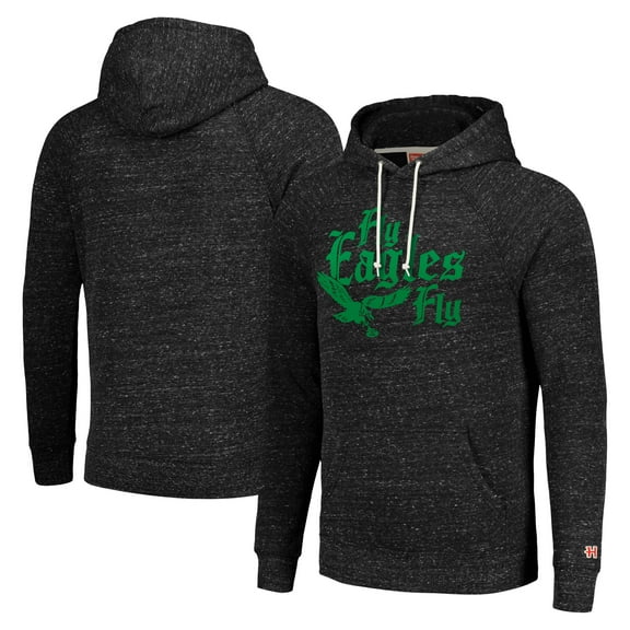 Unisex Homage Charcoal Philadelphia Eagles Hyperlocal Raglan Pullover Hoodie