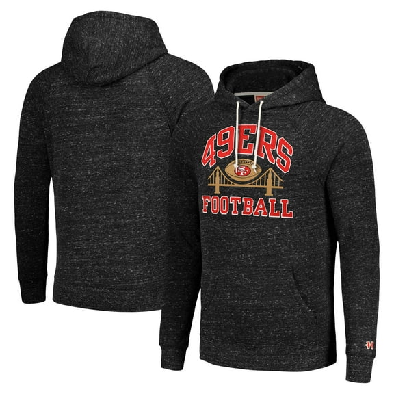 Unisex Homage Charcoal San Francisco 49ers Hyperlocal Raglan Pullover Hoodie