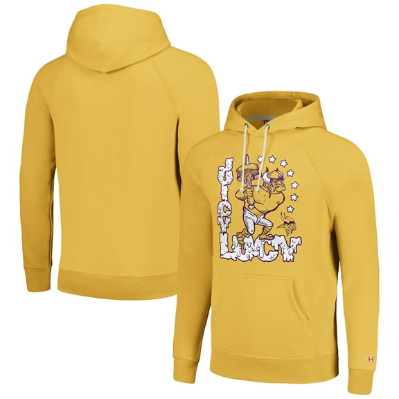 Unisex Homage Gold Minnesota Vikings NFL x Guy Fieri-s Flavortown Tri-Blend Pullover Hoodie