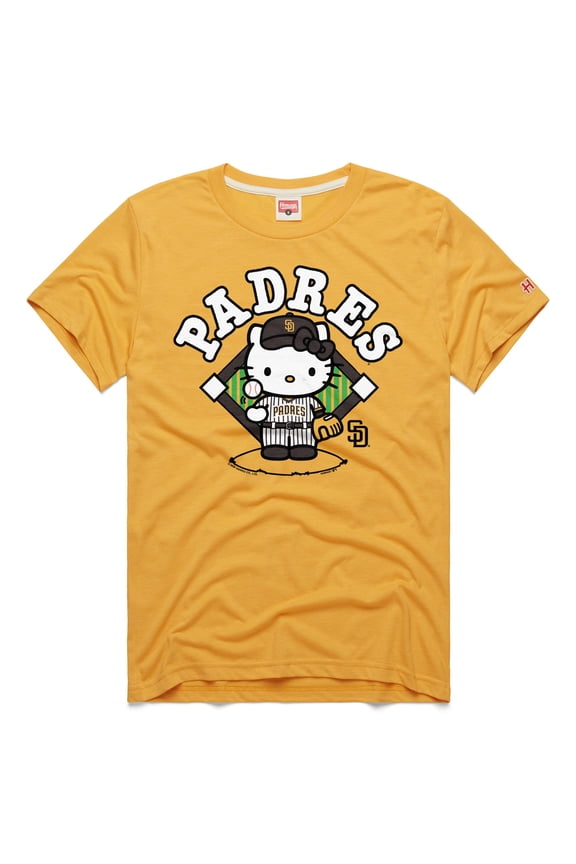 Unisex Homage Gold San Diego Padres Hello Kitty Tri-Blend T-Shirt