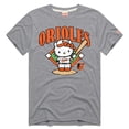 thumbnail image 1 of Unisex Homage  Gray Baltimore Orioles Hello Kitty Tri-Blend T-Shirt, 1 of 1
