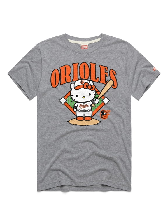Unisex Homage Gray Baltimore Orioles Hello Kitty Tri-Blend T-Shirt