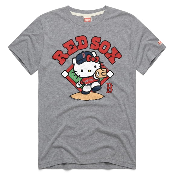 Unisex Homage  Gray Boston Red Sox Hello Kitty Tri-Blend T-Shirt