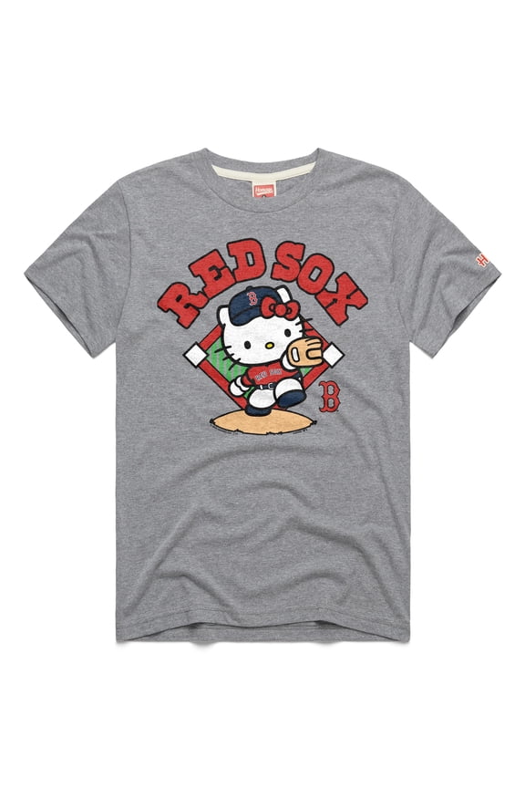 Unisex Homage  Gray Boston Red Sox Hello Kitty Tri-Blend T-Shirt