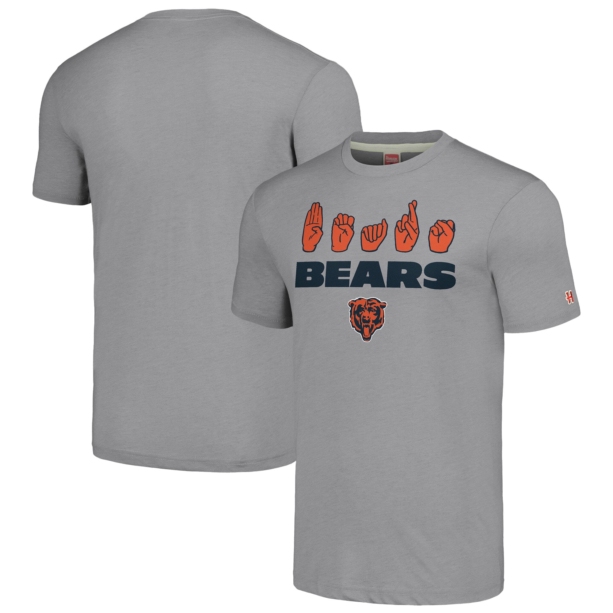 Unisex Homage Gray Chicago Bears The NFL ASL Collection by Love Sign ...