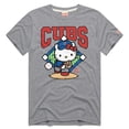 thumbnail image 1 of Unisex Homage  Gray Chicago Cubs Hello Kitty Tri-Blend T-Shirt, 1 of 1