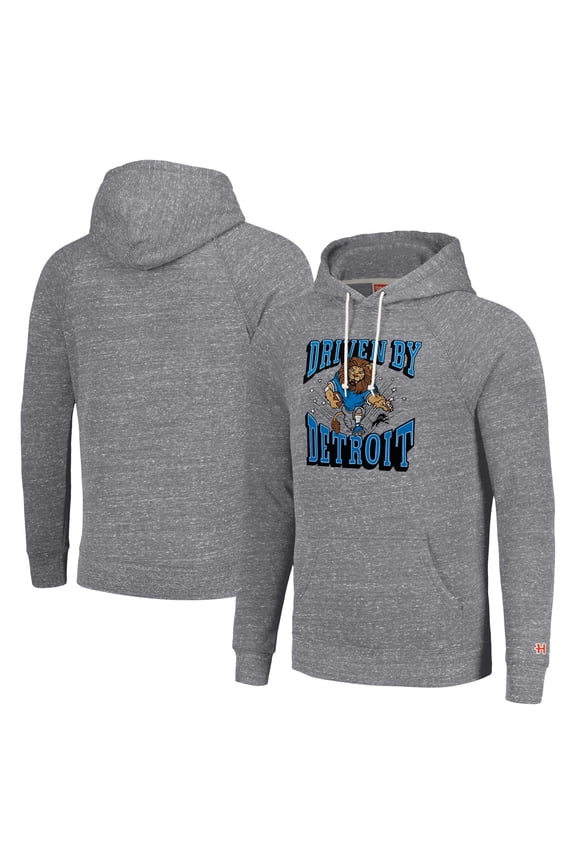 Unisex Homage Gray Detroit Lions Hyperlocal Raglan Pullover Hoodie