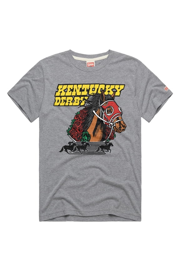 Unisex Homage Gray Kentucky Derby Tri-Blend T-Shirt