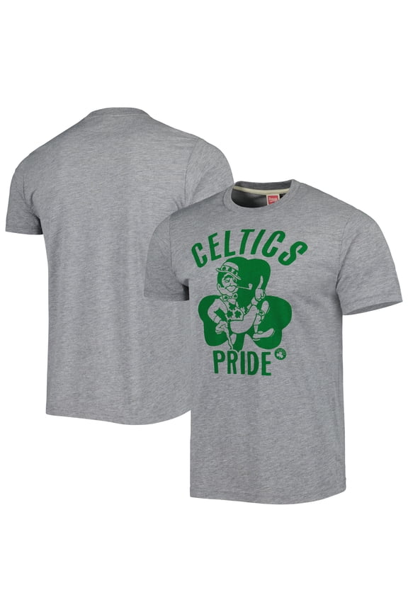 Unisex Homage Heather Gray Boston Celtics Hometown Hyper Local Tri-Blend T-Shirt