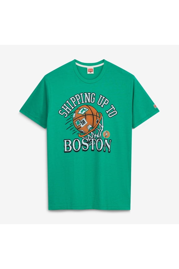 Unisex Homage  Kelly Green Boston Celtics Shipping Up To Boston Tri-Blend T-Shirt