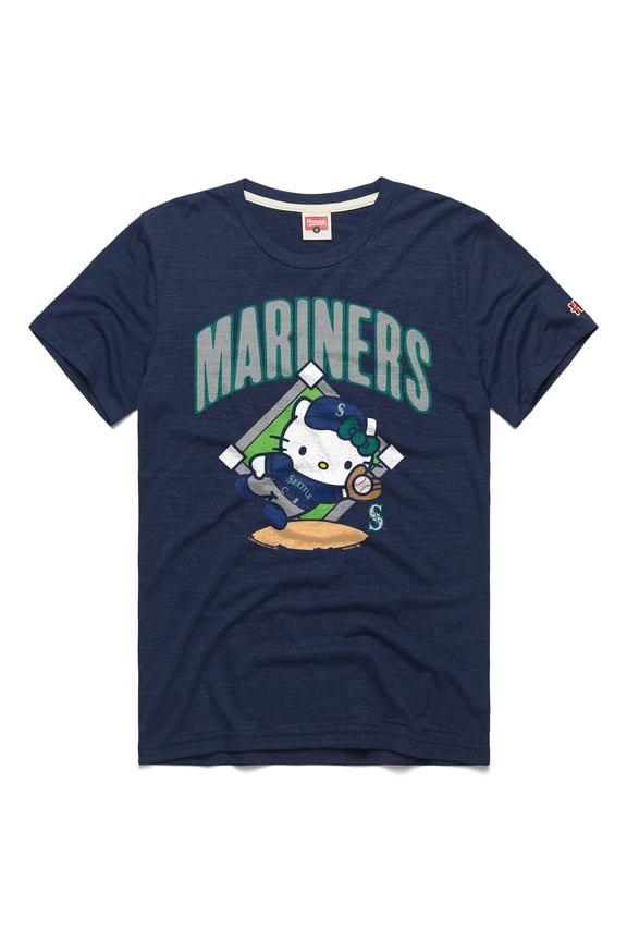 Unisex Homage Navy Seattle Mariners Hello Kitty Tri-Blend T-Shirt