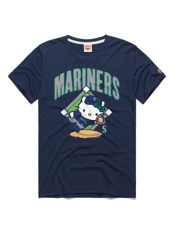 Unisex Homage Navy Seattle Mariners Hello Kitty Tri-Blend T-Shirt