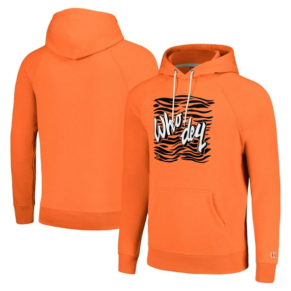 Unisex Homage  Orange Cincinnati Bengals Hyperlocal Raglan Pullover Hoodie
