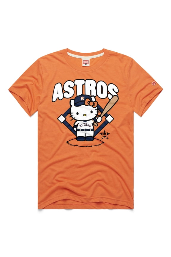 Unisex Homage Orange Houston Astros Hello Kitty Tri-Blend T-Shirt