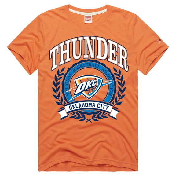 Unisex Homage Orange Oklahoma City Thunder Crest Tri-Blend T-Shirt