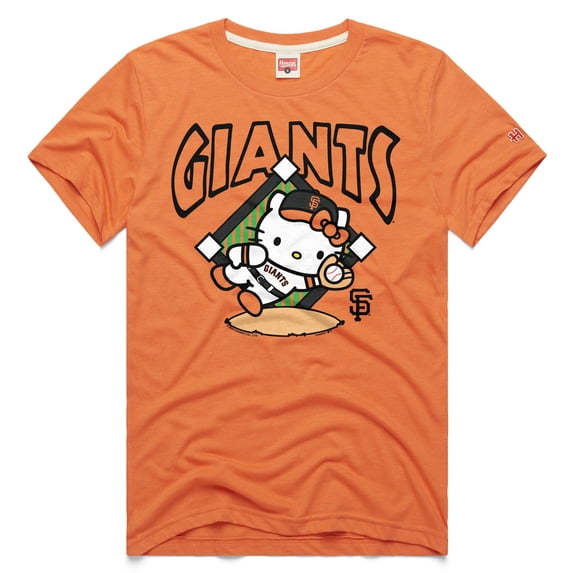 Unisex Homage Orange San Francisco Giants Hello Kitty Tri-Blend T-Shirt