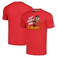 thumbnail image 1 of Unisex Homage Red Kansas City Chiefs Holiday Tri-Blend T-Shirt, 1 of 3