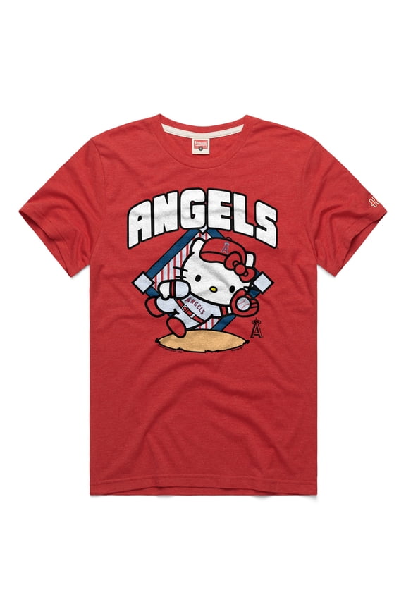 Unisex Homage  Red Los Angeles Angels Hello Kitty Tri-Blend T-Shirt