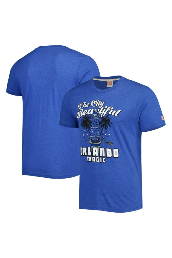 Unisex Homage Royal Orlando Magic Hometown Hyper Local Tri-Blend T-Shirt