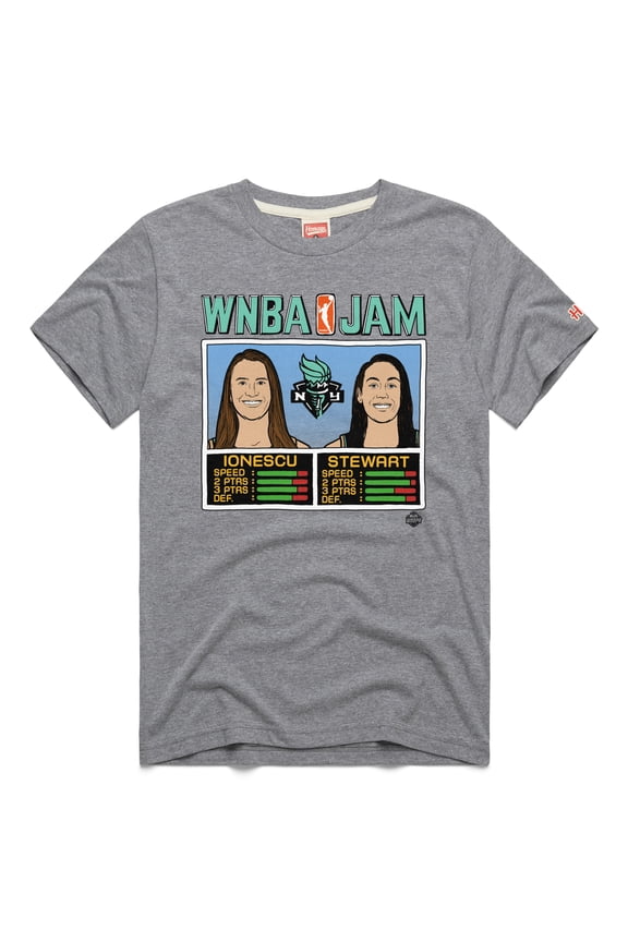 Unisex Homage Sabrina Ionescu & Breanna Stewart Gray New York Liberty WNBA Jam Tri-Blend T-Shirt